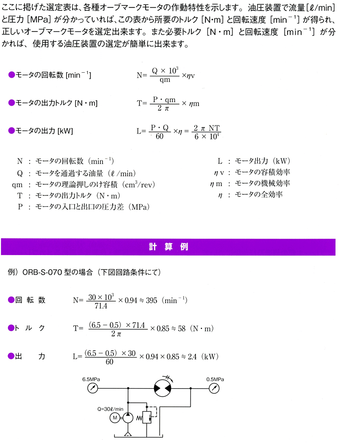 日本オイルポンプ モータ選定のための計算方法